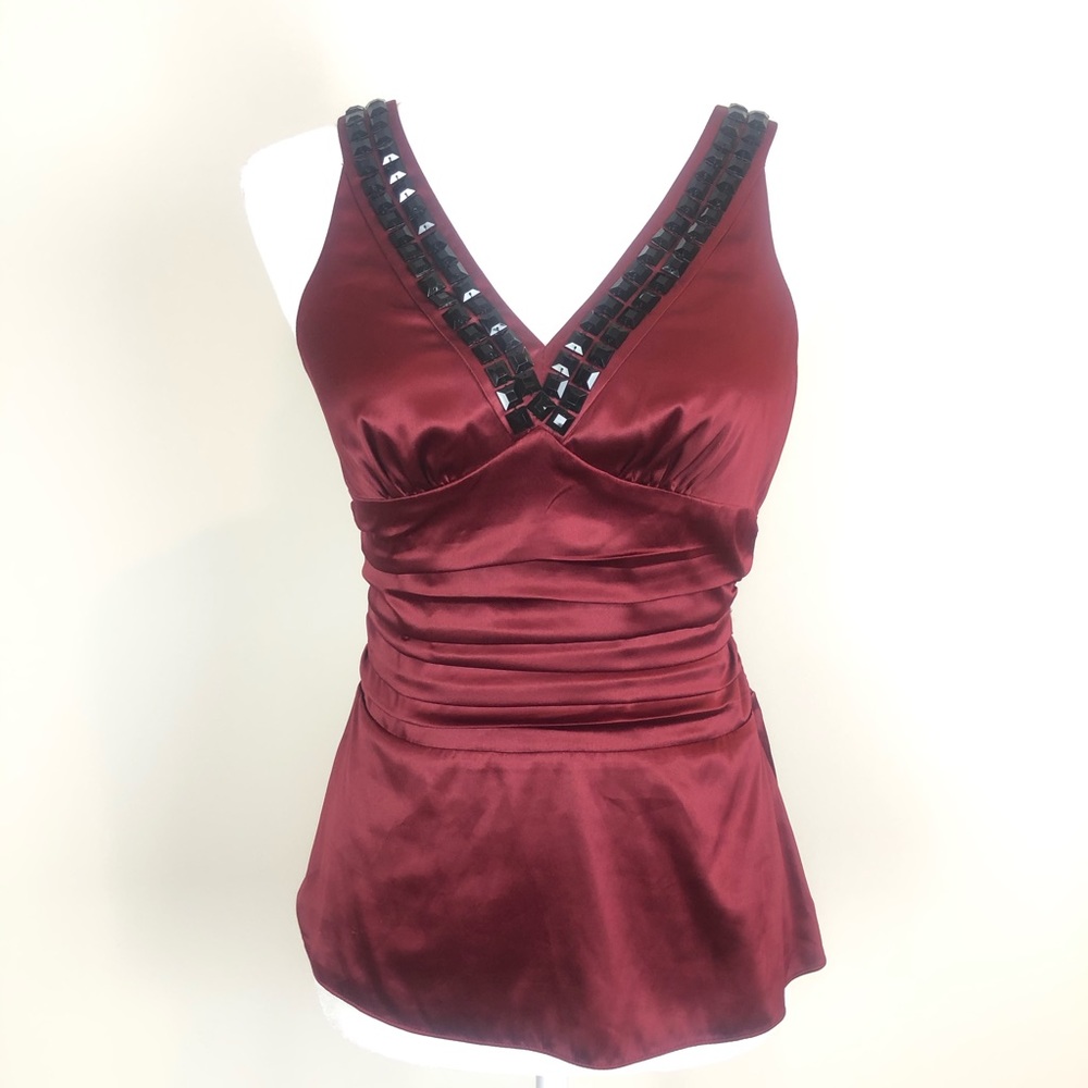 The Limited Sleeveless Top with Beaded neckline